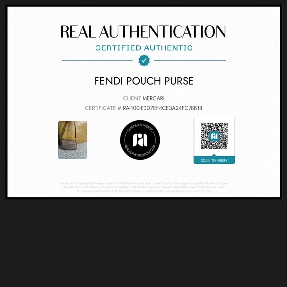 FENDI Hand Bag Tote FF Zucchino Pouch Purse Canvas Leather Brown Authentic - Picture 17 of 17